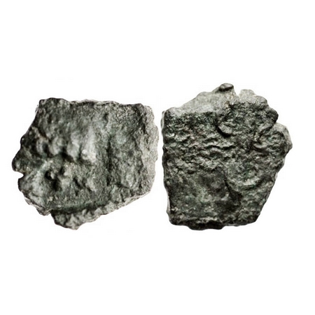 Ujjayini, King Vijayaka (2nd century BC), Copper, 2,68g, 18.50x16.09, Obv: Bull standing t