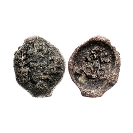 City State Issue, Erikacha (near Jhansi), Cast Copper, 3.00g, 19.03x15.92, Obv: Tree in ra
