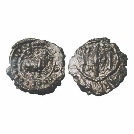 Vishnukundins, Anonymous Issue, Copper Base Alloy , Andhra Region. 2.59g, 17.53x17.00mm, O
