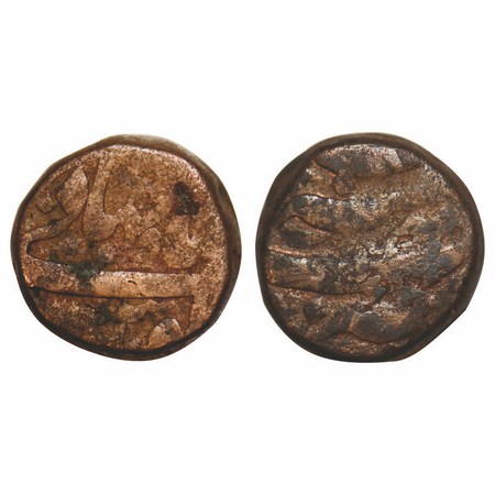 Shah Jahan, Copper Dam, 20.18g, Patna Mint, AH (10)68. KM 206.11. About Very Fine, Rare.