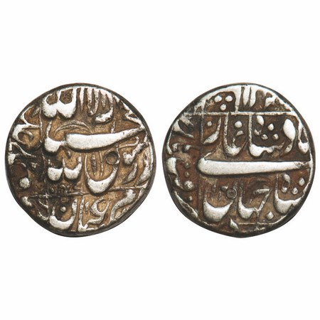 Shah Jahan I, Silver Rupee, 11.36g, Qandahar Mint, AH 1049 / 12 RY, name of four caliphs a