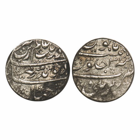 Aurangzeb, Silver Rupee, 11.43g, Bareli Mint, AH 1103 / RY 35, AH 1098 / 31 RY. KM 300.19.