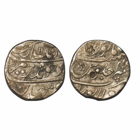 Aurangzeb, Silver Rupee, 11.05g, Solapur Mint, AH AH 1116 / 47 RY, Almost 80% Mint name Vi