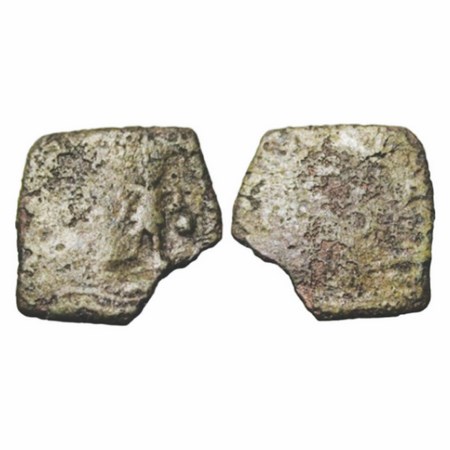 Ujjain, Copper Unit, 6.35g, 23.05x22.01mm, (200 - 100 BC), Counter mark coin of Central In