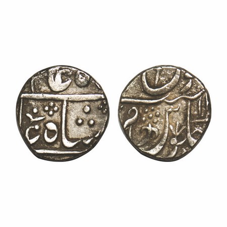 Maratha Confederacy, Silver Rupee, 11.18g, (Vaphgaon) Mint, in the name of Shah Alam II, R