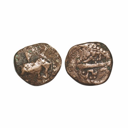 Mysore, Copper 1/4 Paisa, 2.60g, Tipu Sultan (1787-1799 AD), Patan Mint, AM 1224 retro dat