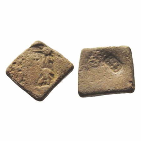 Post Mauryan, Ujjain Region, Lead Unit, 7.72g, 21.52x22.42mm, (200-100 BC), Obv: Eight arm
