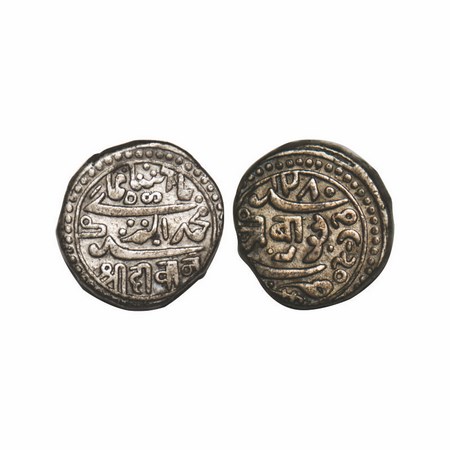 Junagadh, Silver, Kori, 4.66g, Mahabat Khan II, AH 1268 - 1300 / 1908 - 1939 VS, Mughal is