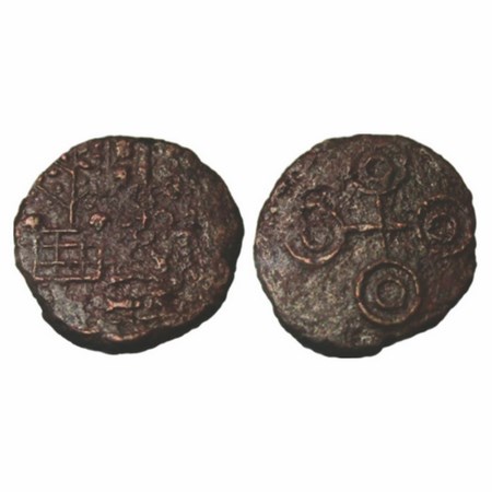 Post Mauryan, Ujjain Region, Copper Unit, 4.25g, 17.06x17.99mm, (200 - 100 BC), Uninsribed