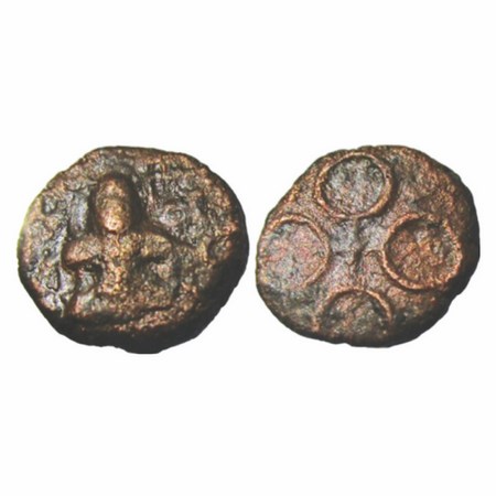Post-Mauryan, Ujjain Region, 200-100 BC, Ujjain seated siva type of local ruler Bhumimitra