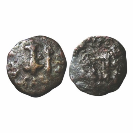 Western Kshatrapas, Kshaharata Family, Bhumaka (c. 1st century AD), Copper, 6.40g, 20.69x1
