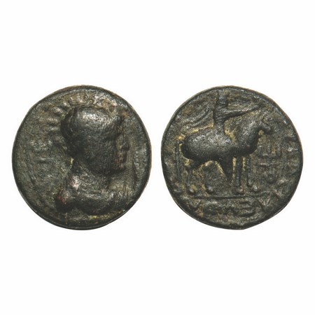 Kushana Dynasty, Soter Megas alias Wima Takto (c. 90-113 AD), Copper Drachma, 8.20g, 20.21