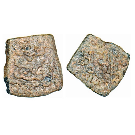 Guptas, Kumaragupta, Lead, 2.67g, 13-12mm, Obv: Garuda, Rev: Brahmi legend reading Shri Ku