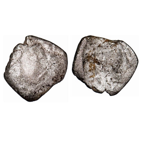 Guptas, Skandagupta, Lakhi, Silver, 1.26g, 13-12mm, Karshapana, Obv: Portrait to right, Re