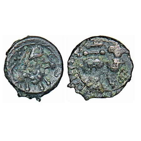 Eastern Chalukyas of Vengi, Anonymous Issue, Copper Base Alloy Unit, 1.90g, 15.82 x 15.75m