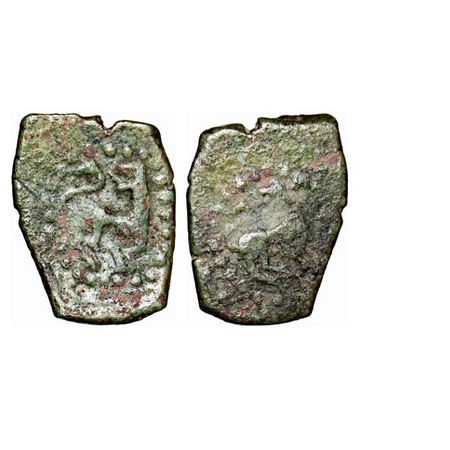 Medieval Gujarat, Uninscribed and Unattributed, Copper, 2.13g, 16-12mm, possibly of a loca