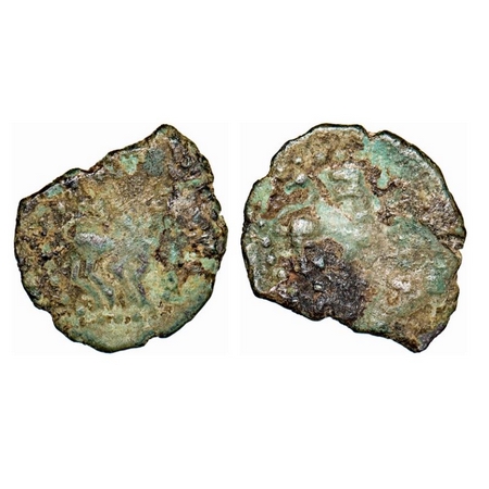 Medieval Gujarat, Uninscribed and Unattributed, Copper, 1.93g, 16-14mm, possibly of a loca