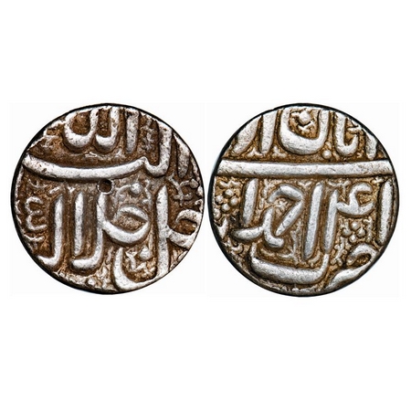 Akbar, Silver Rupee,11.44g, Ahmadabad Mint, Ilahi 41, month Aban. KM 93.2. Extremely Fine,