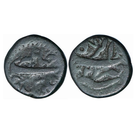 Jahangir, Copper Dam, 19.15g, Agra Mint, AH 1022 / 7 RY, Falus Jahangiri type. About Very 