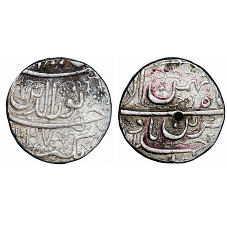 Jahangir, Silver Rupee, 11.36g, Ahmadabad Mint, AH 1027, Ilahi Month 'Bahman', KM 145.2. V