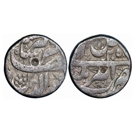 Jahangir, Silver Rupee, 11.05g, Akbarnagar Mint, Ilahi type, month Bahman, RY 25. KM 145.4