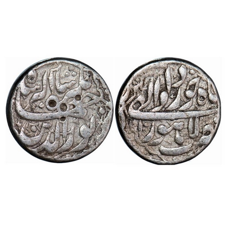 Jahangir, Silver Rupee, 11.28g, Lahore Mint, Ilahi and decorative type, month Khurdad, 10 