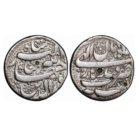 Jahangir, Silver Rupee, 11.22g, Qandhar Mint, Ilahi Type, month Aban, 11 RY. KM 145.13. Te