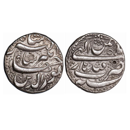 Jahangir, Silver Rupee, 11.35g, Qandhar Mint, Ilahi Type, month Bahman, 10 RY. KM 145.13. 
