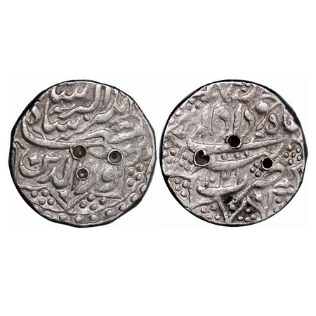Jahangir, Silver Rupee, 11.35g, Tatta Mint, Ilahi and decorative Type, month Khurdad, AH 1