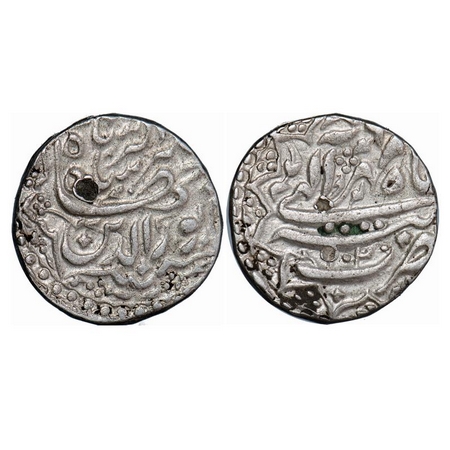 Jahangir, Silver Rupee, 11.38g, Tatta Mint, Ilahi and decorative Type, month Mihr, AH 1020