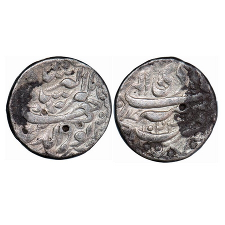 Jahangir, Silver Rupee, 11.26g, Tatta Mint, Ilahi and decorative Type, month Di, AH 1024. 