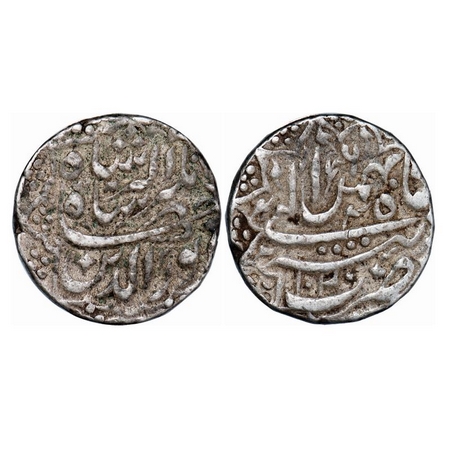 Jahangir, Silver Rupee, 11.36g, Tatta Mint, Ilahi and decorative Type, month Bahman, AH 10