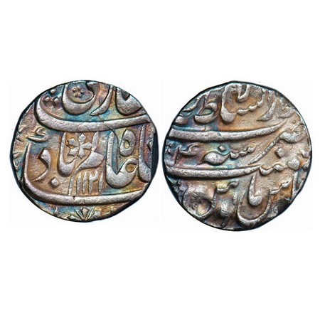 Shah Alam Bahadur, Silver Rupee, 11.41g, Dar us Sultanat Lahore Mint, AH 1121 / 4 RY. KM 3