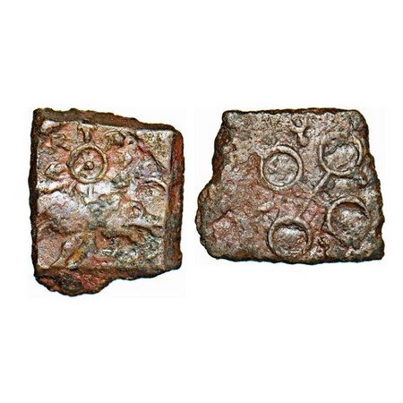 Ujjain, Uninscribed die-struck coin, 'Elephant' type, 5.60g. Obv: Elephant with raised tru