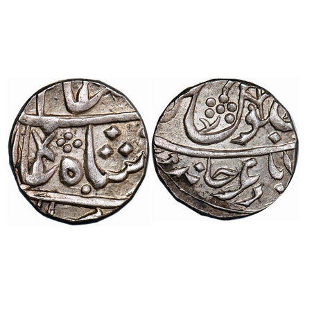 Maratha Confederacy, Silver Rupee, 11.12g, Chandor, Jaffarabad urf Chandvad Mint, INO Shah
