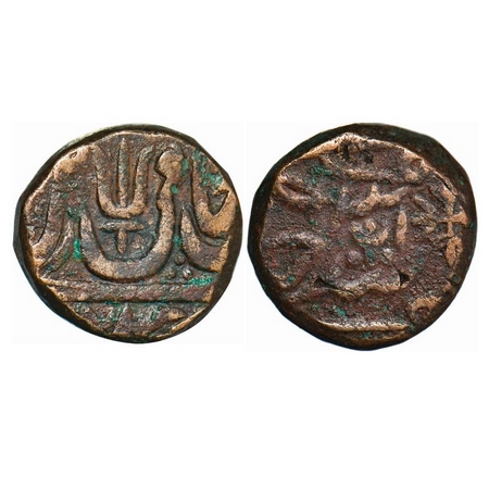 Maratha Confederacy, Copper Takka, 16.92g, Srinagar Mint, INO Shah Alam II, RY 31. M&W Unl