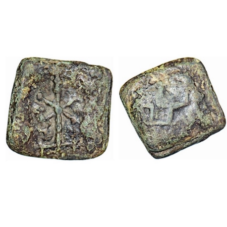 Western Khandesh, Uninscribed Post-Mauryan period in Alloyed Copper from Prakashe, (c. 200