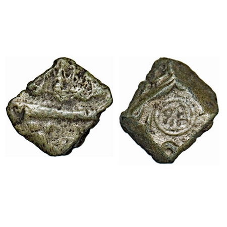 Bhaunagar, Copper dokdo, 5.88g, Thakurs of Bhaunagar, Bhaunagar Mint, 'shree' in nagari le