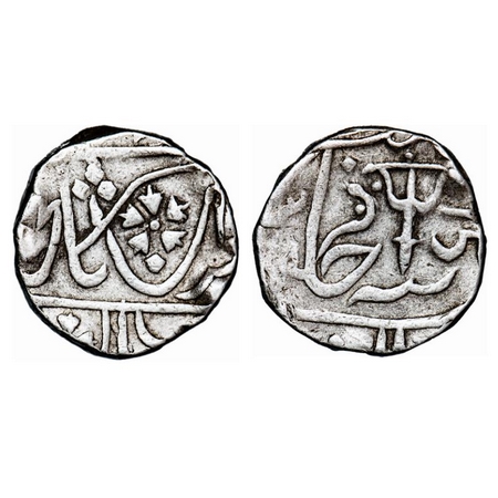 Gwalior, Silver Rupee, 11.05g, Jankoji Rao (AH 1243-1259, 1827-1843 AD), Gwalior Fort Mint