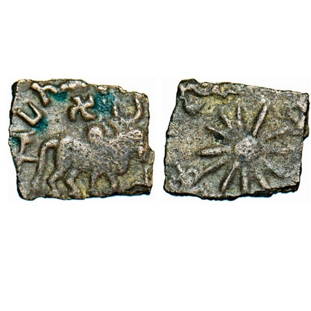Pre-Satavahana, Patalatorita, Vidarbha Region, Pusad hoard type, Copper, 1.44g, 11.86 x 9.