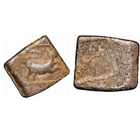 Pre-Satavahana from Nasik Region, Lead Unit, 5.50g, 14.32 x 14.38mm, Obv: Lion walking to 