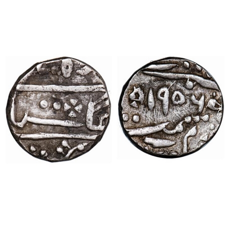 Kotah, Silver Rupee, 11.43g, Umed Singh II (VS 1885-1923, 1824-1889 AD), 10th Anniversary 