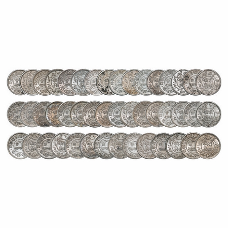 Kutch , Silver, 1 Kori, (Lot of 21 coins & 1 slab), Khengarji III, 1 & 2) VS 1985/1928 AD,