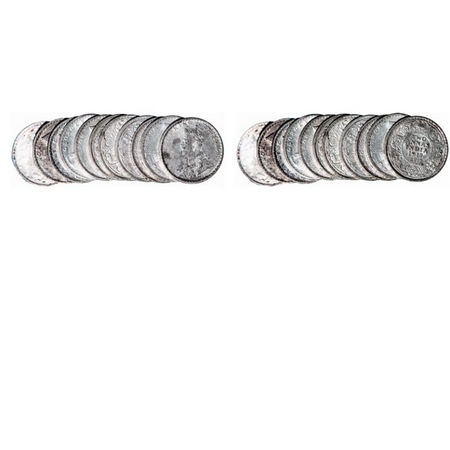 George V, Silver, 2 Annas (11 coins), 1913, Bombay Mint, Dot, 1914 (2), Bombay Mint, Dot, 