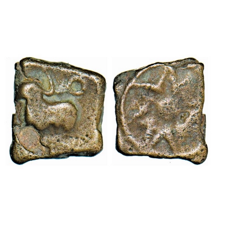 Maharathis of Satavahana Era, Vidarbha (150-200 AD), Copper Unit, 1.50g, 10.00X11.33mm, Ma