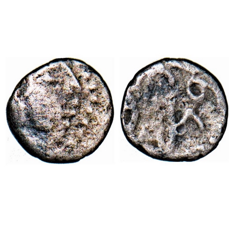 Rashtrakutas of Western India, Guna Tunga, c. 8th century AD, Silver, Dramma, 0.29g, 7.71X