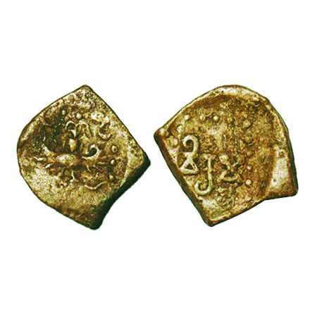 Guptas, Chandragupta II, Heavy weight Lead Unit, 4.94g, 21.06x19.92mm, (AD 315-314), Garud