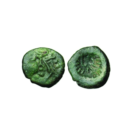 Gupta Empire, Copper, 0.790g, 8x8 mm, Obv : Bust of the ruler to right, Rev: Around Legend