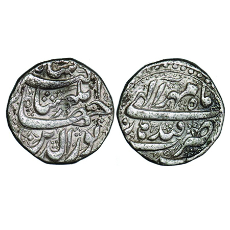 Jahangir, Silver Rupee, 11.34g, Qandhar Mint, Ilahi Type, month Mihr, 9 RY. KM 145.13. Tes