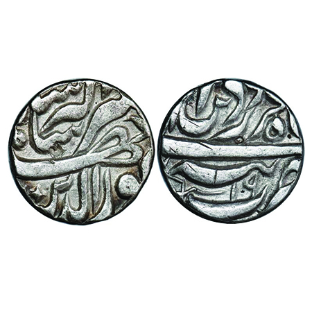 Jahangir, Silver Rupee, 11.00g, Tatta Mint, Ilahi Type, month Farwardin, 19 RY. KM 145.17.